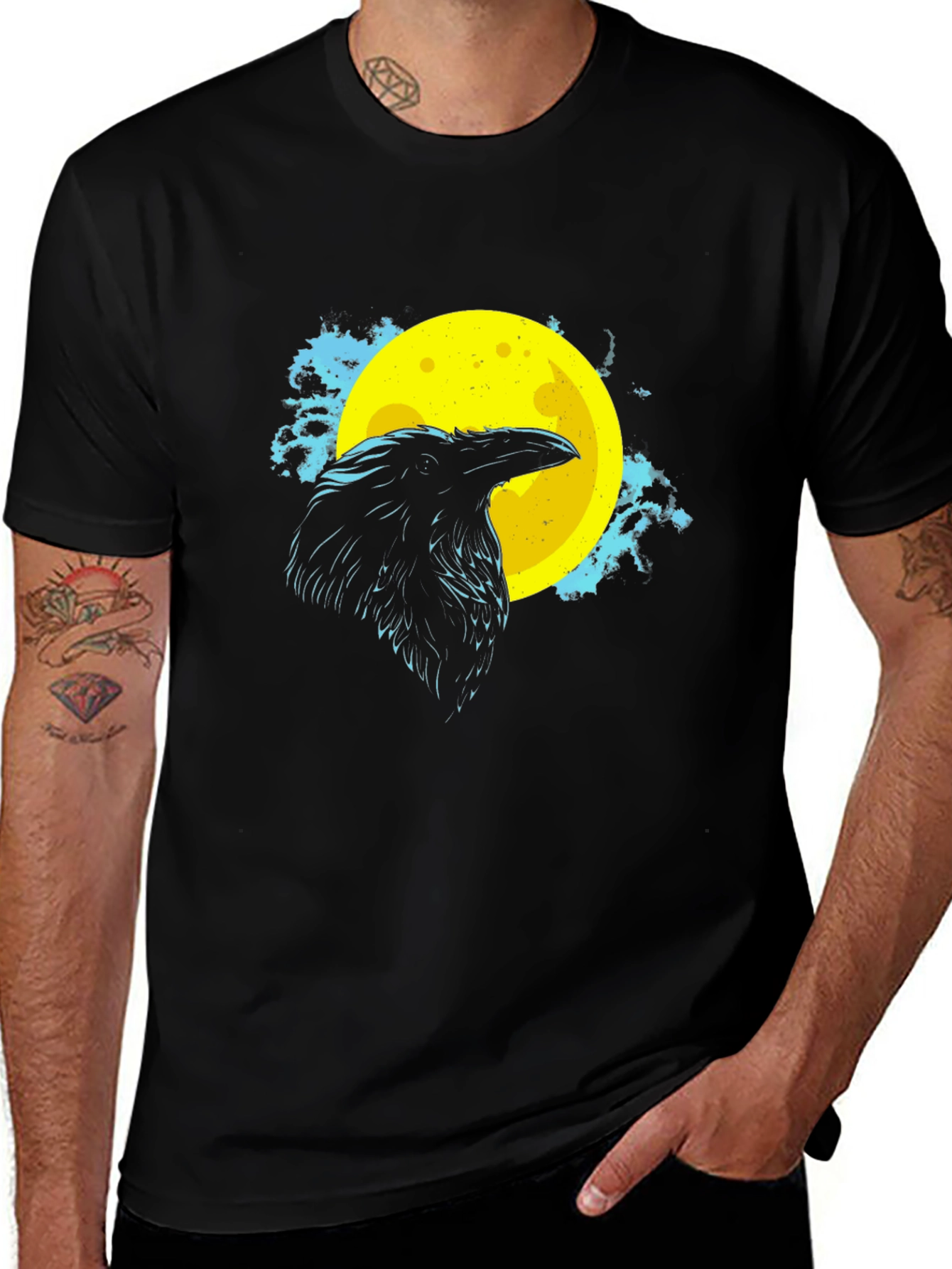 Raven Moon Graphic Tee - Black T-Shirt