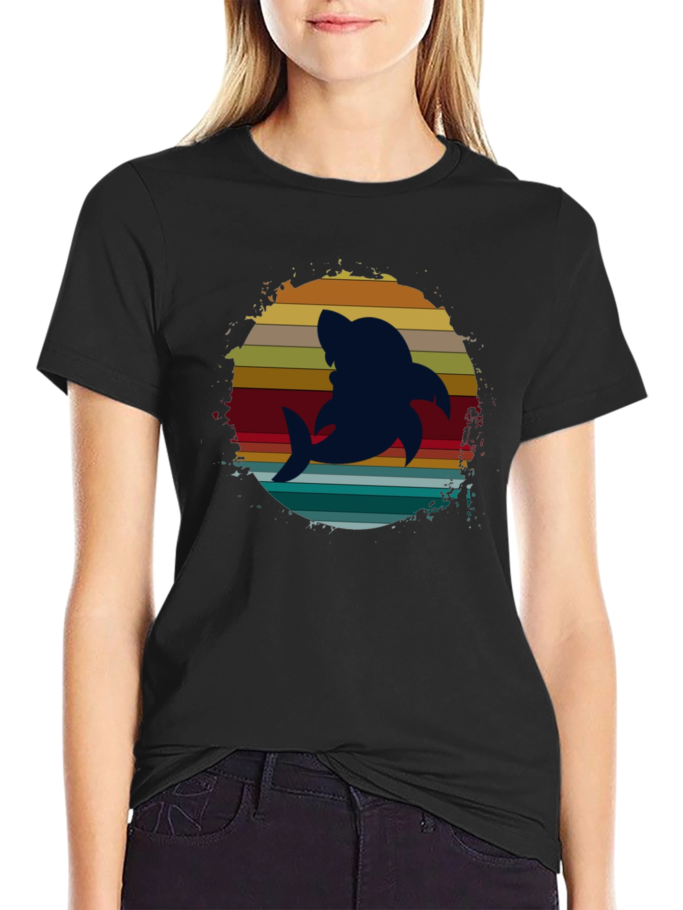 Retro Shark Graphic Tee - Stylish Comfort