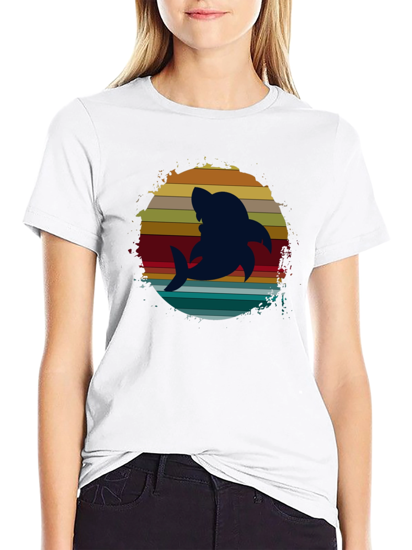 Retro Shark Graphic Tee - Stylish Comfort