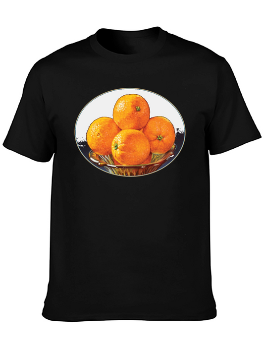 Oranges in Bowl Graphic T-Shirt - Fruit Lover Tee
