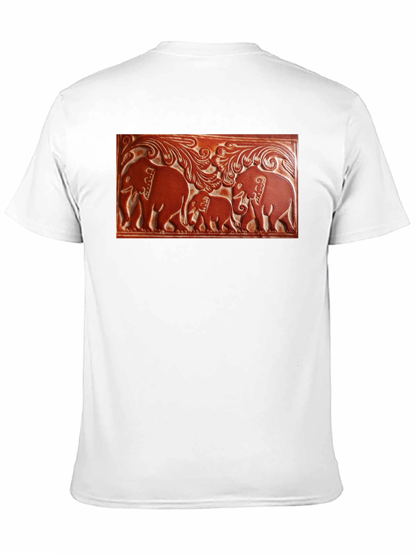 Elephant Family Tooled Leather Graphic Tee