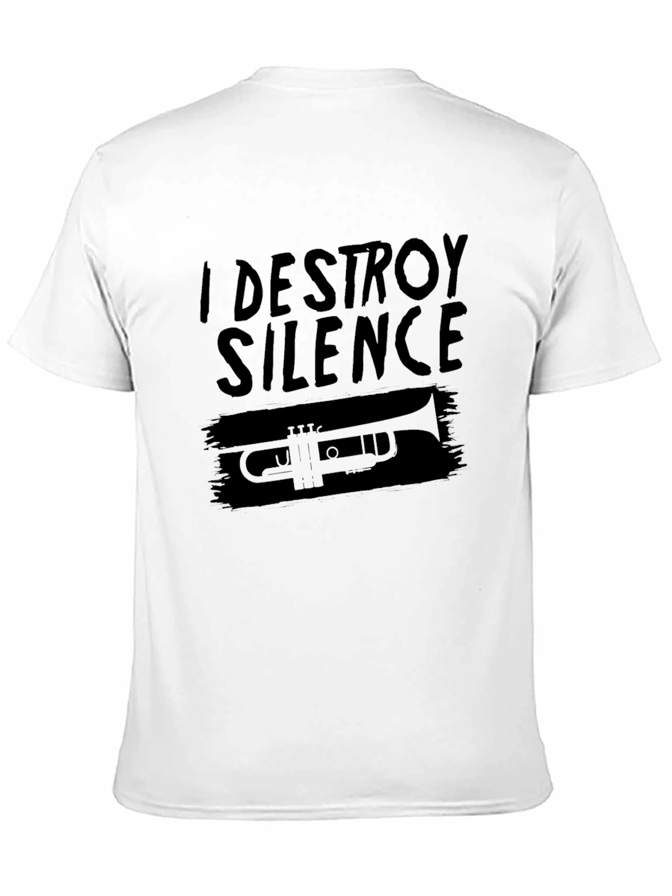 I Destroy Silence Trumpet Graphic Tee - Black