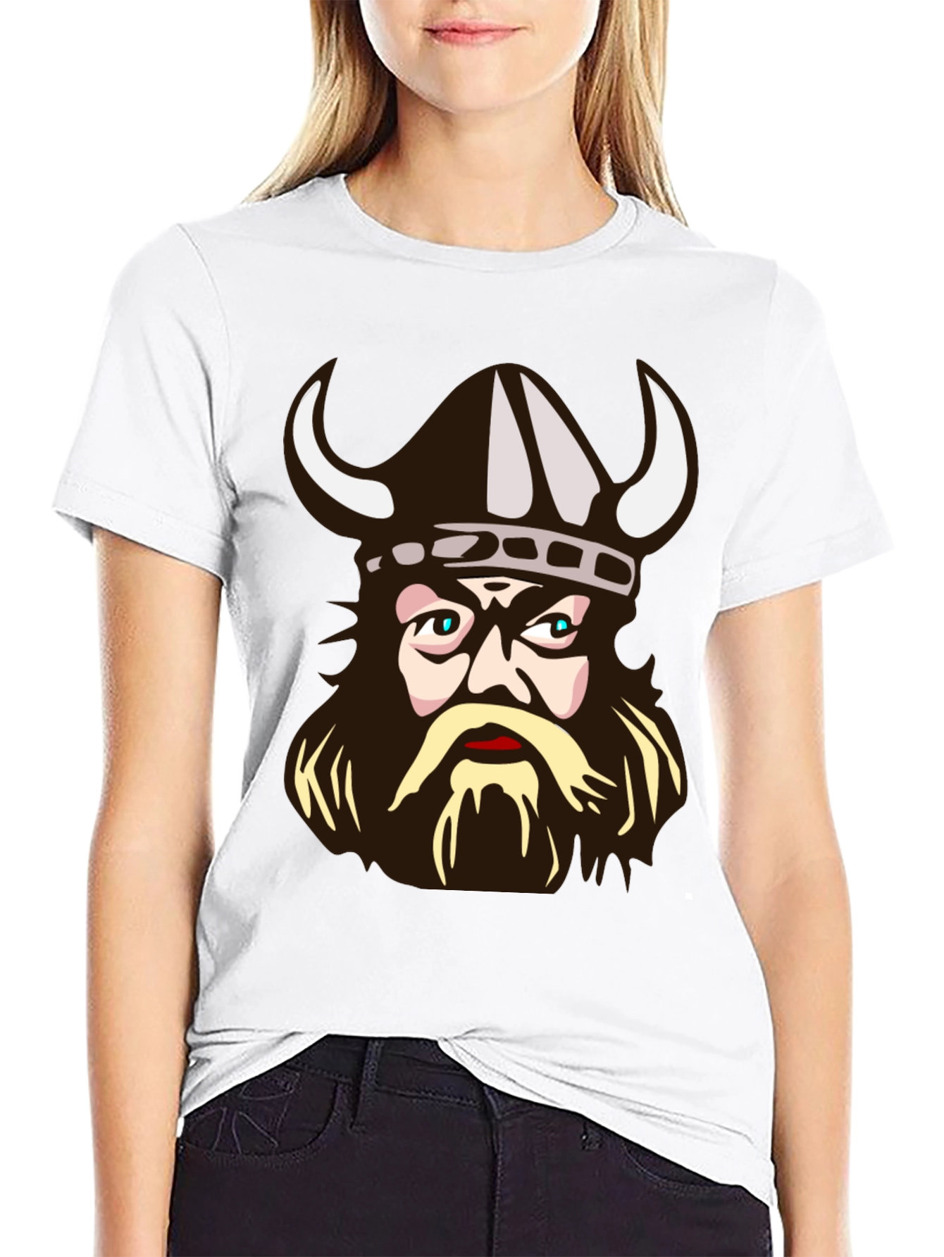 Viking Warrior Graphic T-Shirt - Black