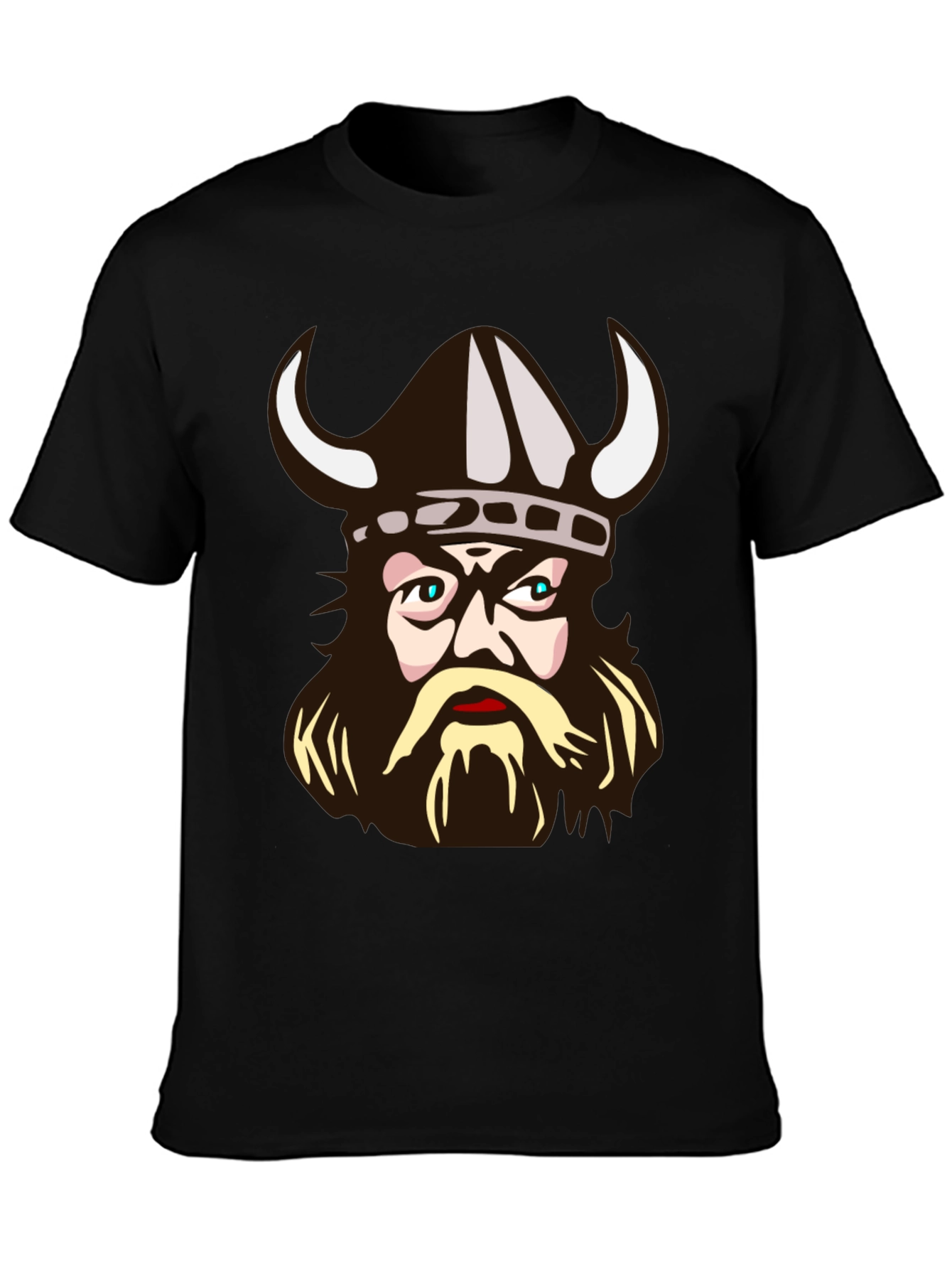 Viking Warrior Graphic T-Shirt - Black