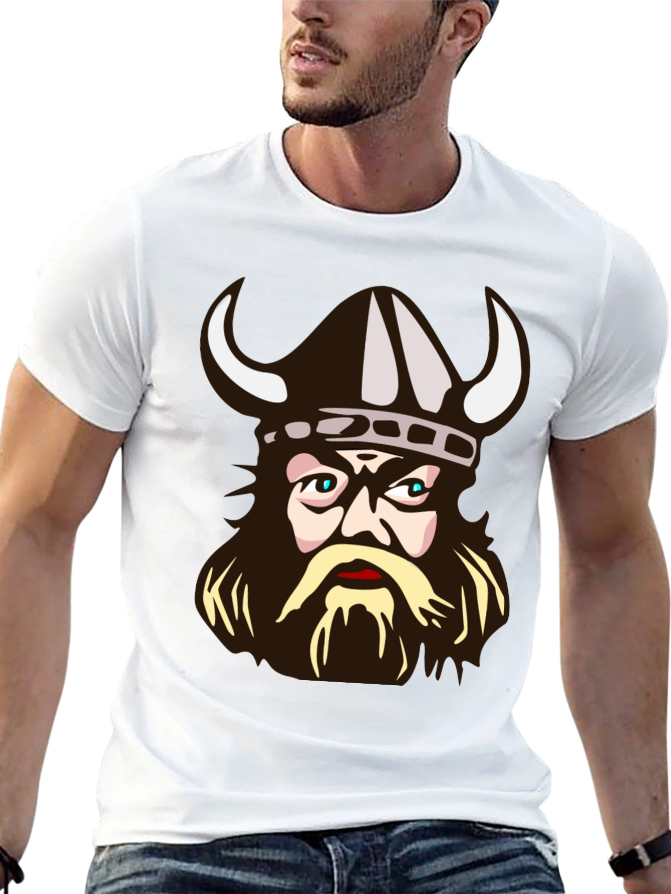 Viking Warrior Graphic T-Shirt - Black