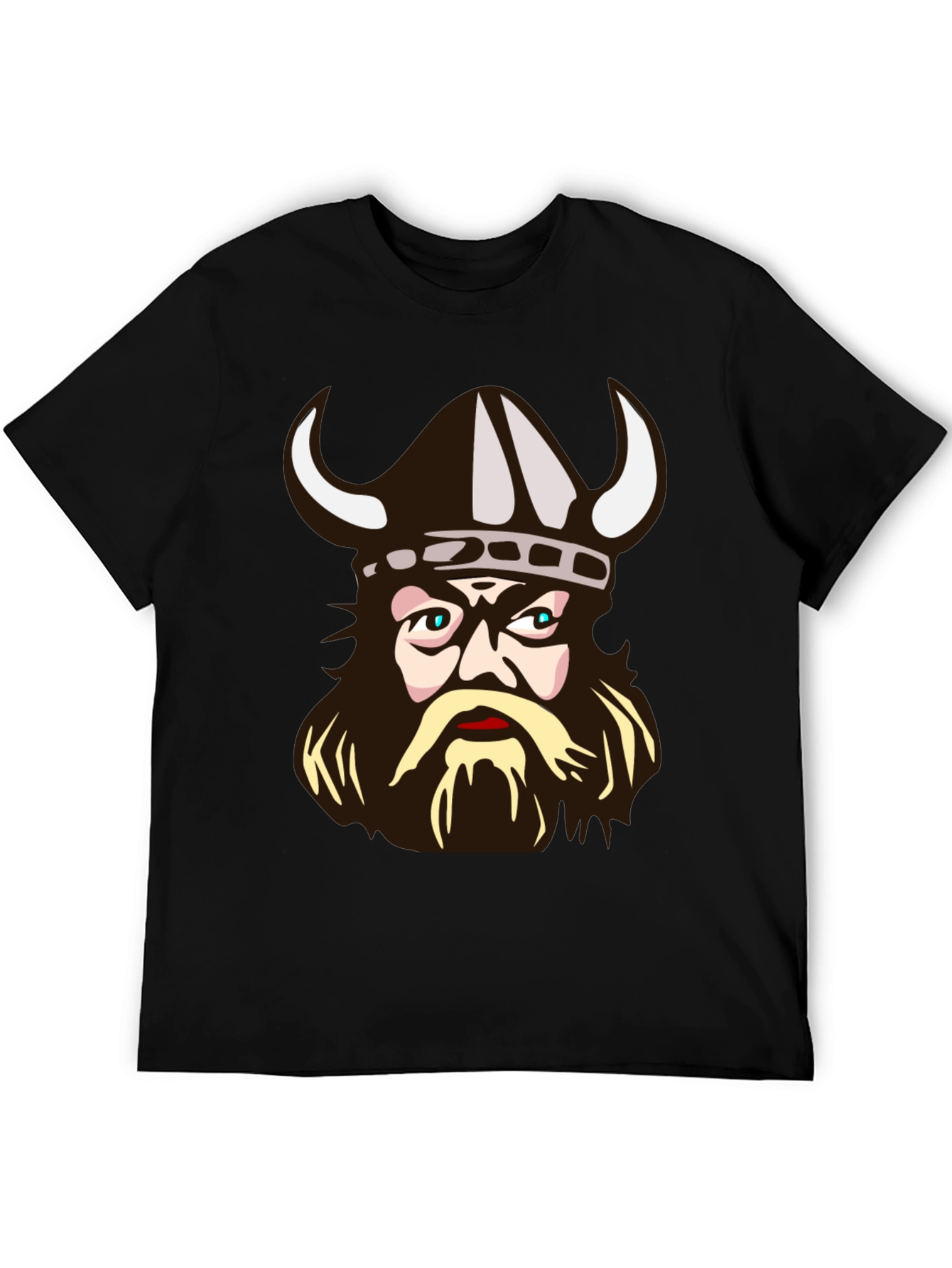 Viking Warrior Graphic T-Shirt - Black