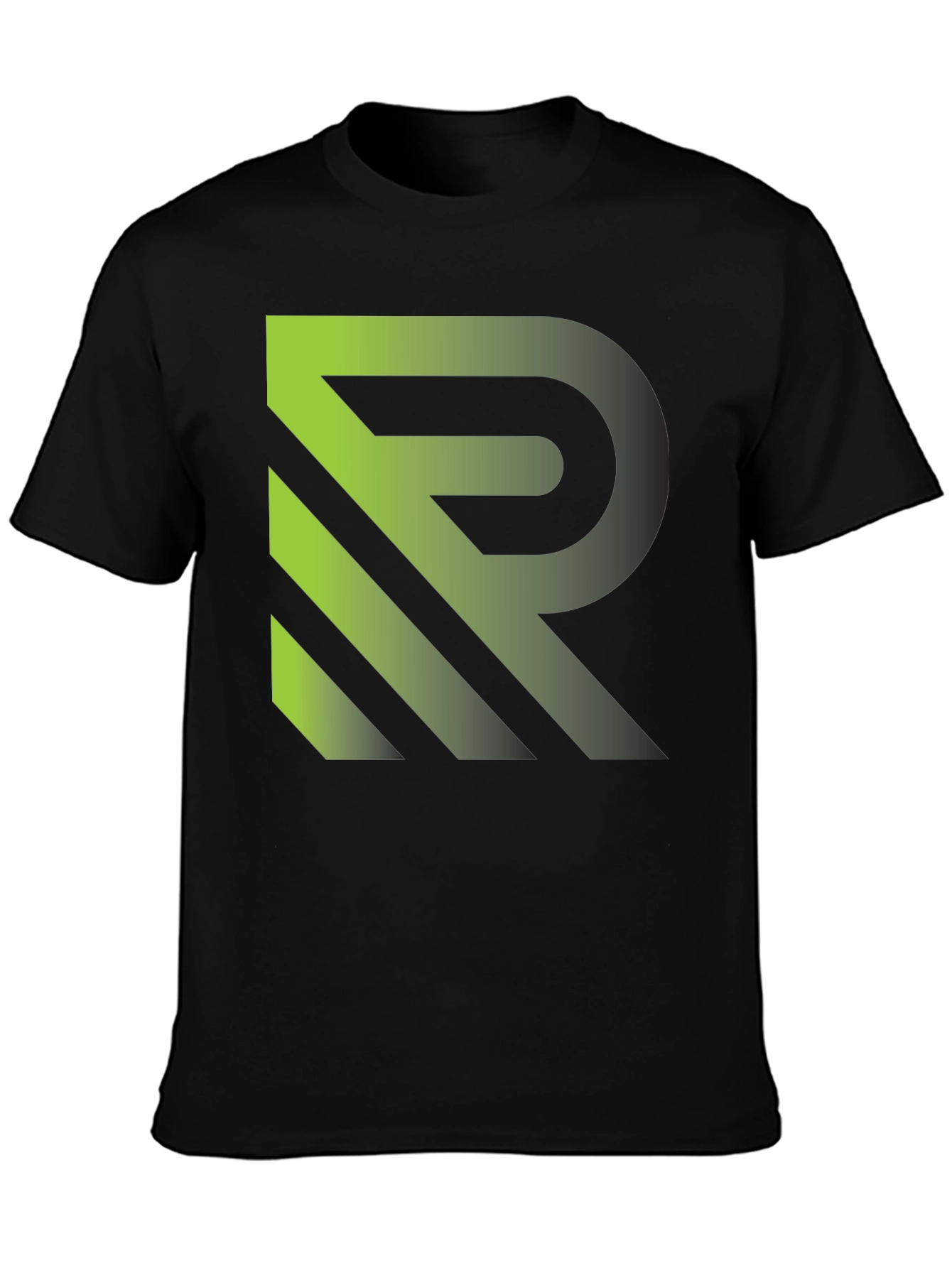 Modern R Graphic Black T-Shirt