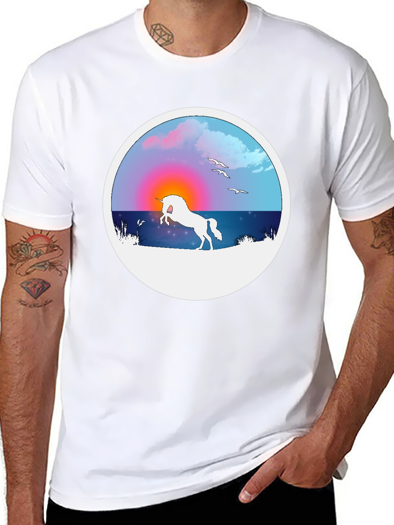 Unicorn Sunset Graphic Tee