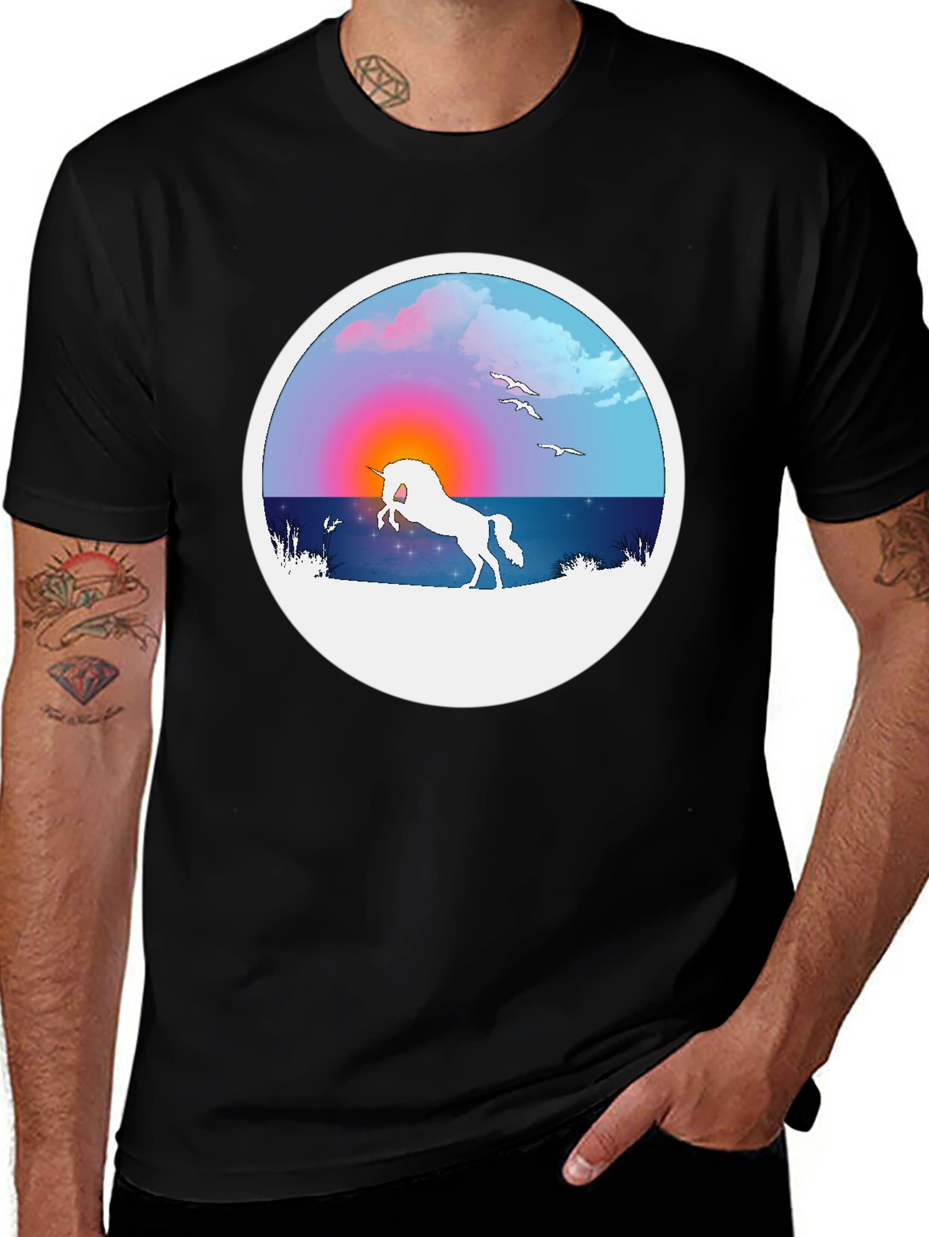 Unicorn Sunset Graphic Tee