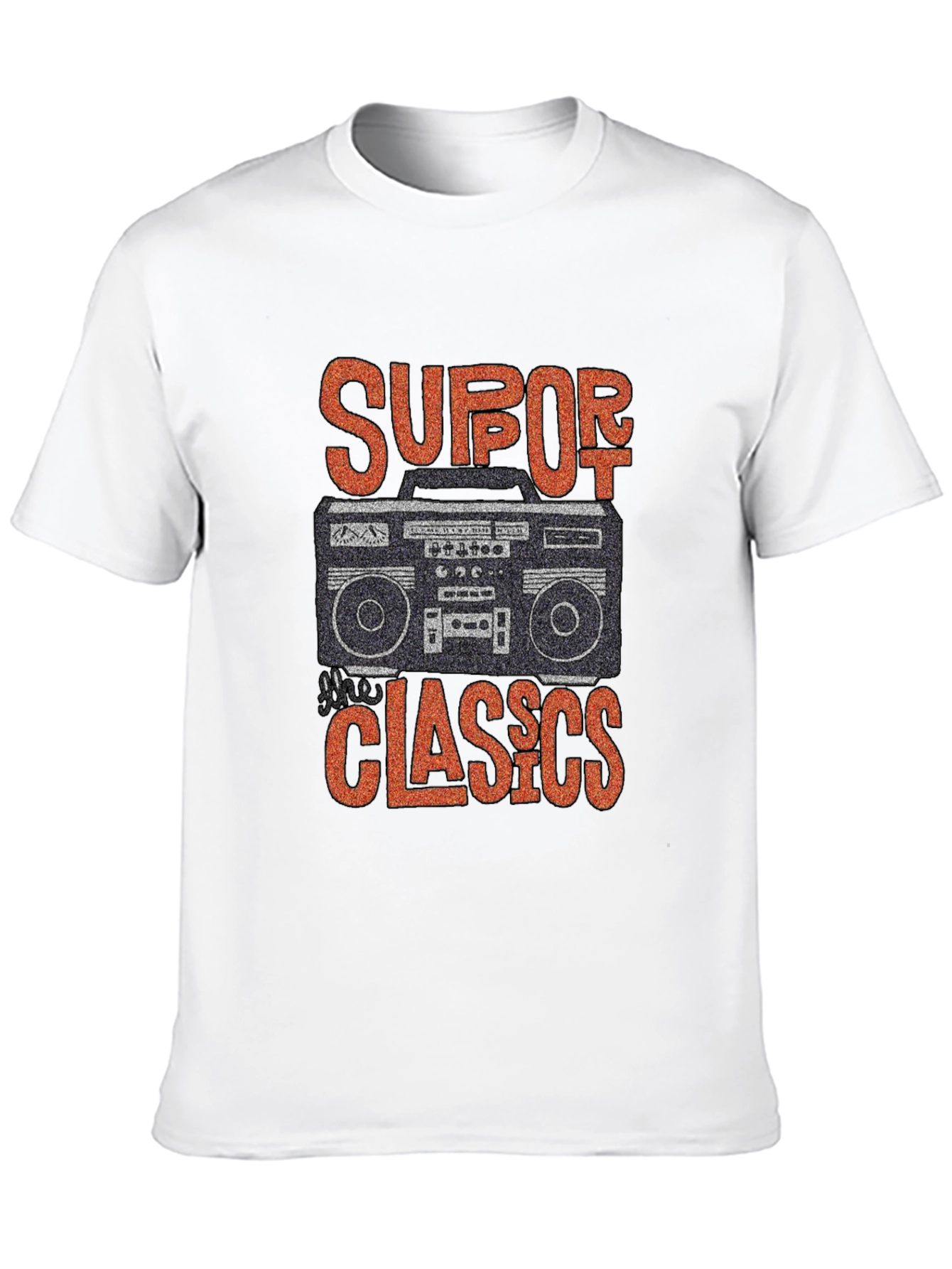 Retro Boombox Graphic T-Shirt - Classic Music Lover Tee
