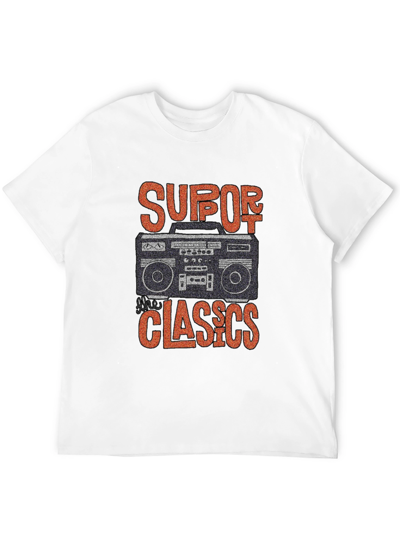 Retro Boombox Graphic T-Shirt - Classic Music Lover Tee