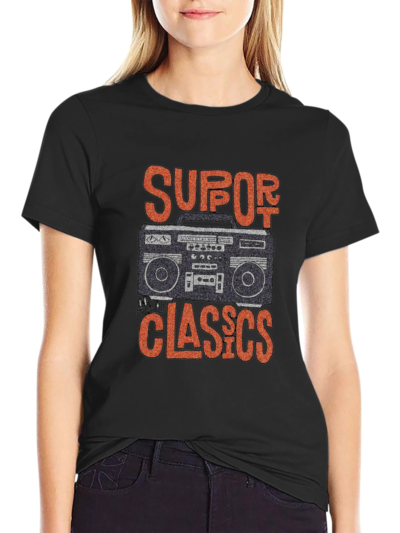 Retro Boombox Graphic T-Shirt - Classic Music Lover Tee