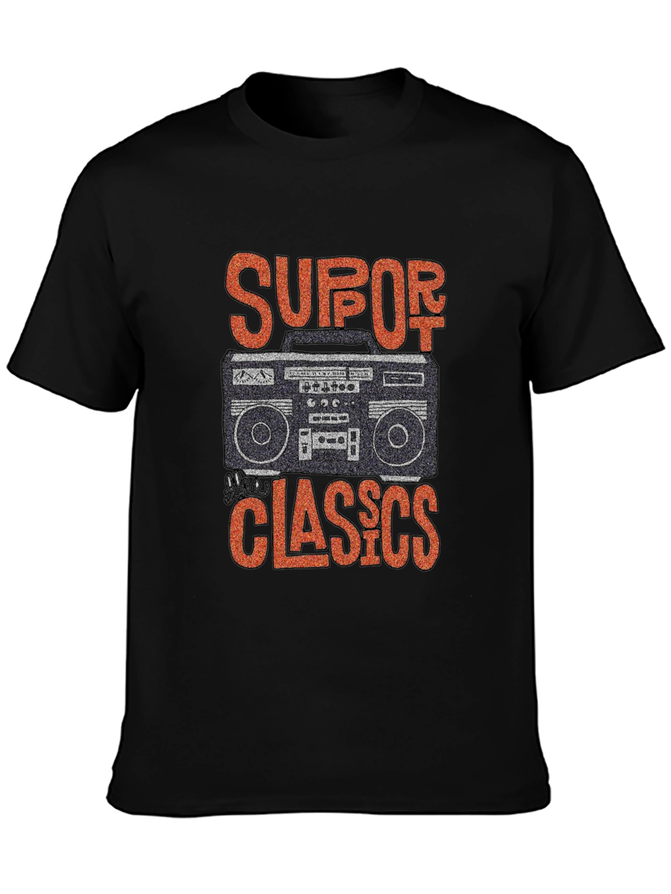 Retro Boombox Graphic T-Shirt - Classic Music Lover Tee