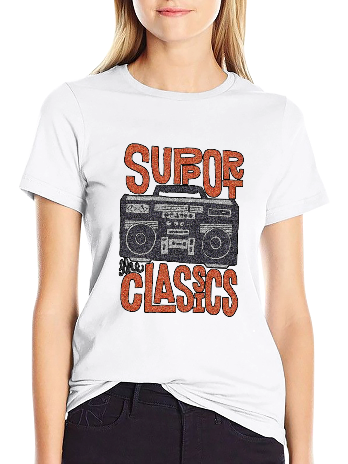 Retro Boombox Graphic T-Shirt - Classic Music Lover Tee