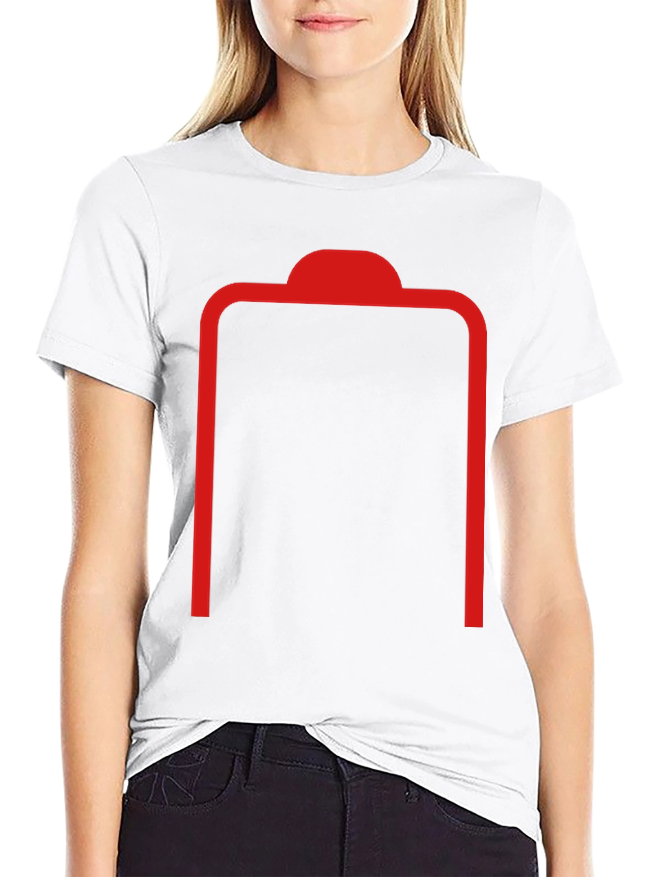 Modern Graphic Tee - Red Arch Design
