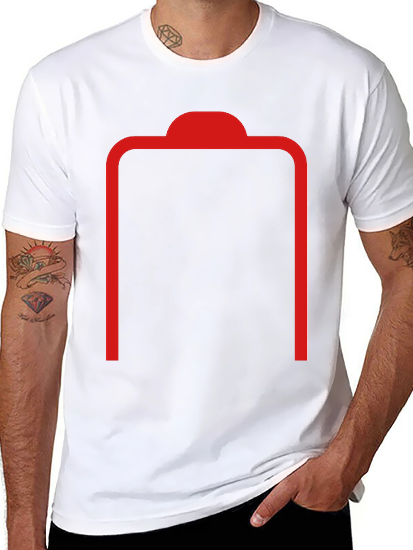 Modern Graphic Tee - Red Arch Design