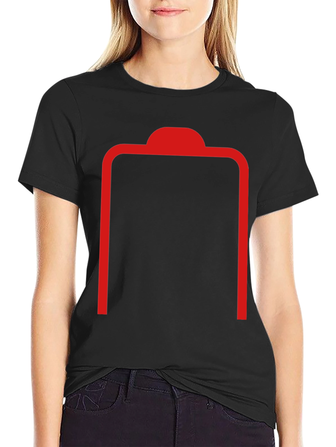 Modern Graphic Tee - Red Arch Design