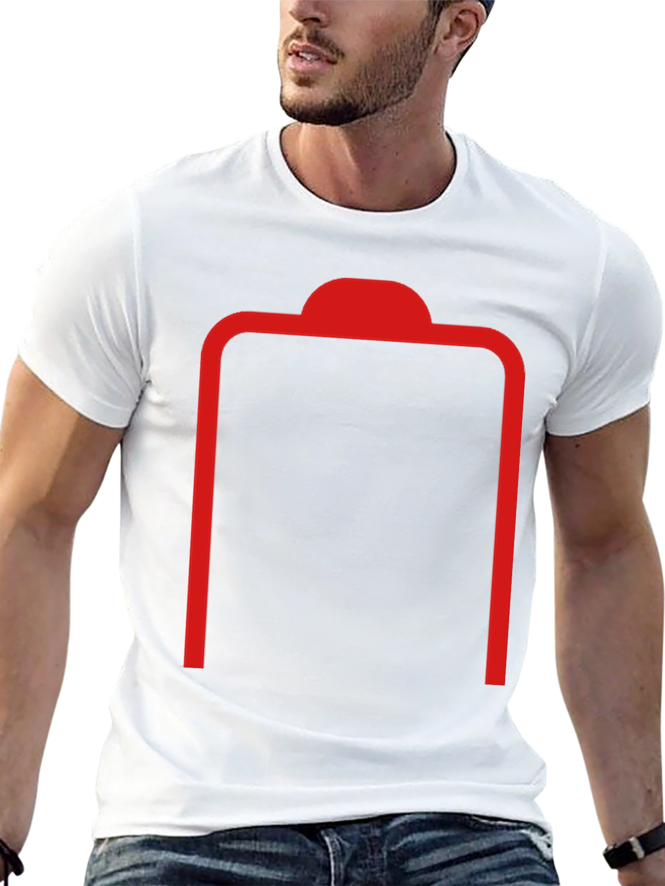 Modern Graphic Tee - Red Arch Design