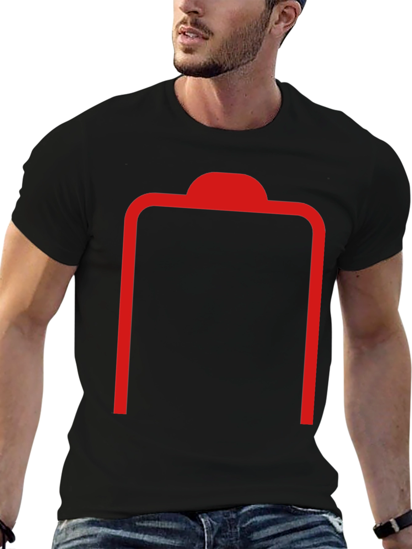 Modern Graphic Tee - Red Arch Design