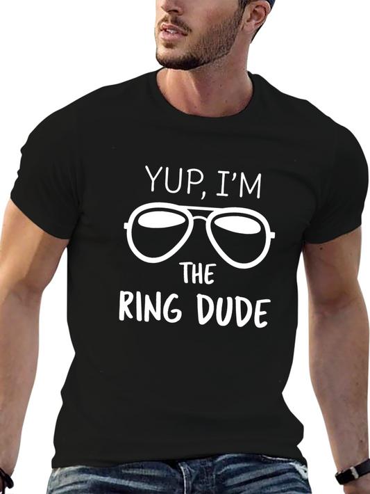 Ring Dude Graphic T-Shirt - Black Cotton Blend