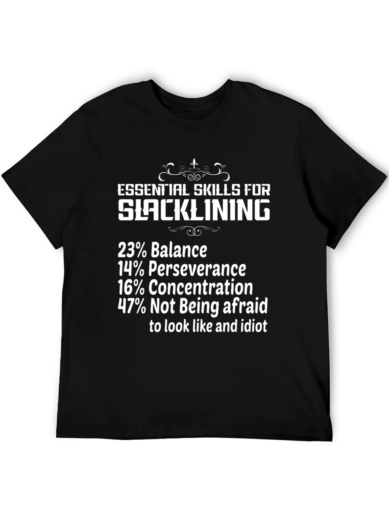 Slacklining Skills Black T-Shirt