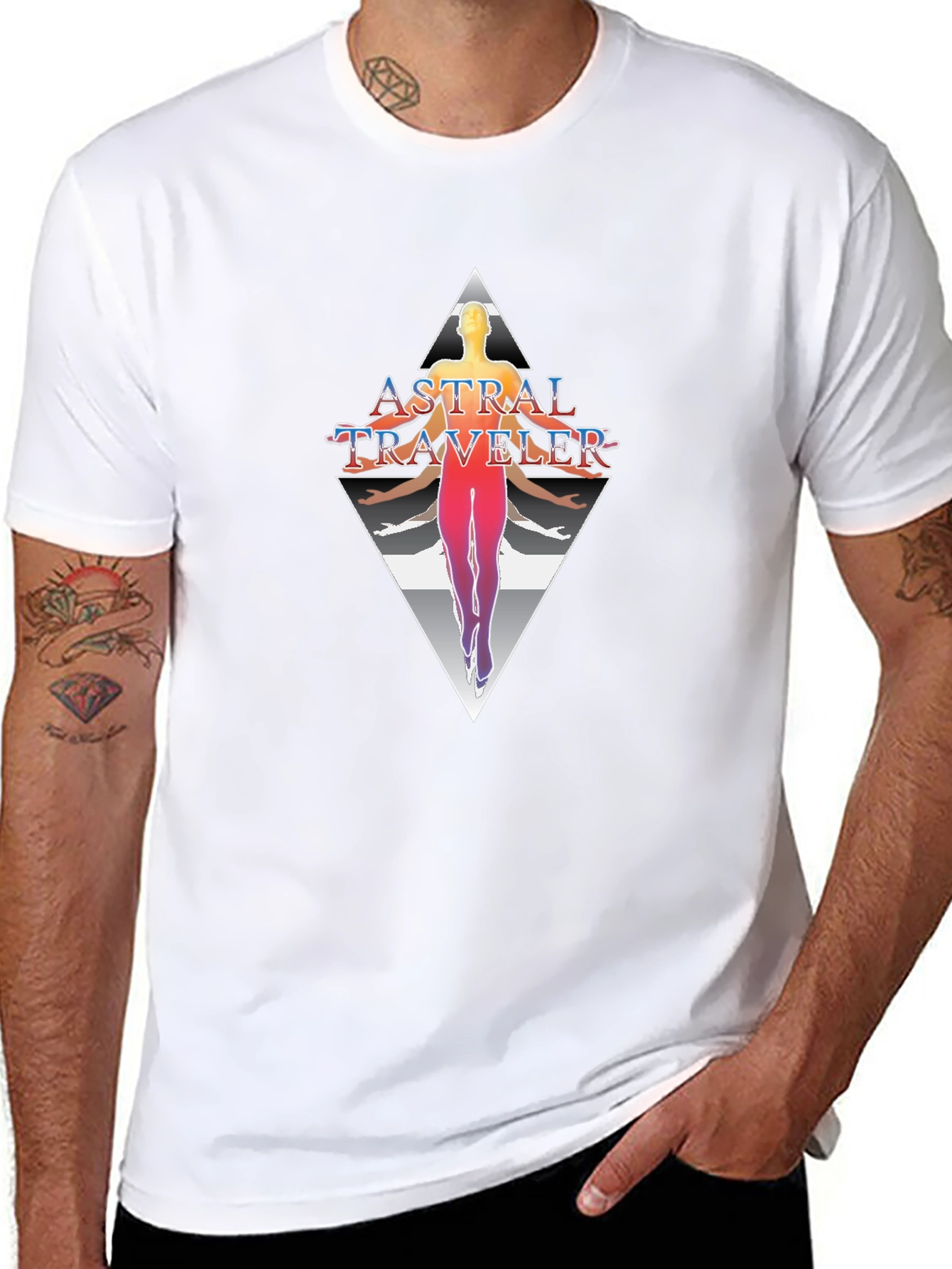 Astral Traveler Graphic T-Shirt - Black