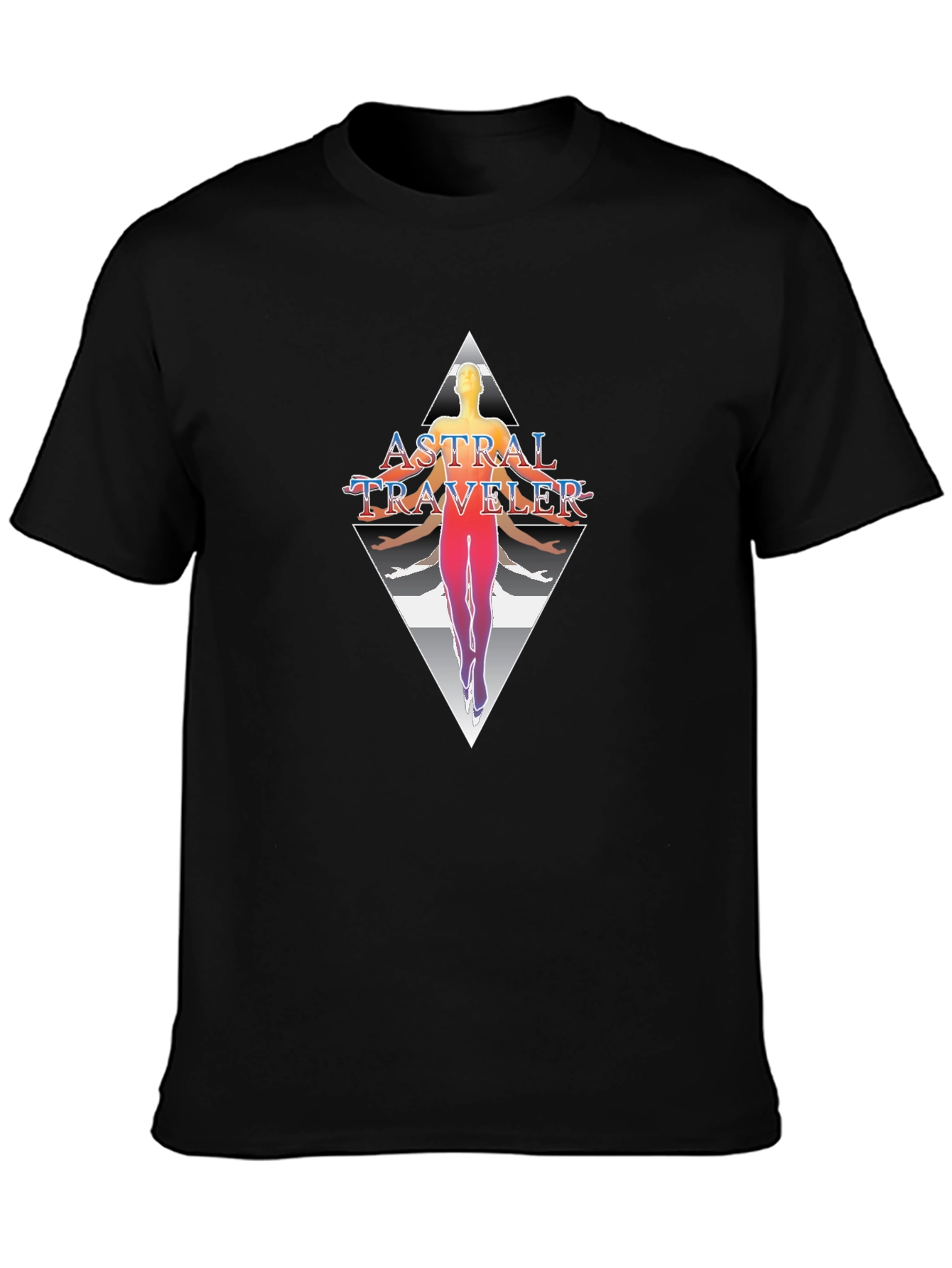 Astral Traveler Graphic T-Shirt - Black