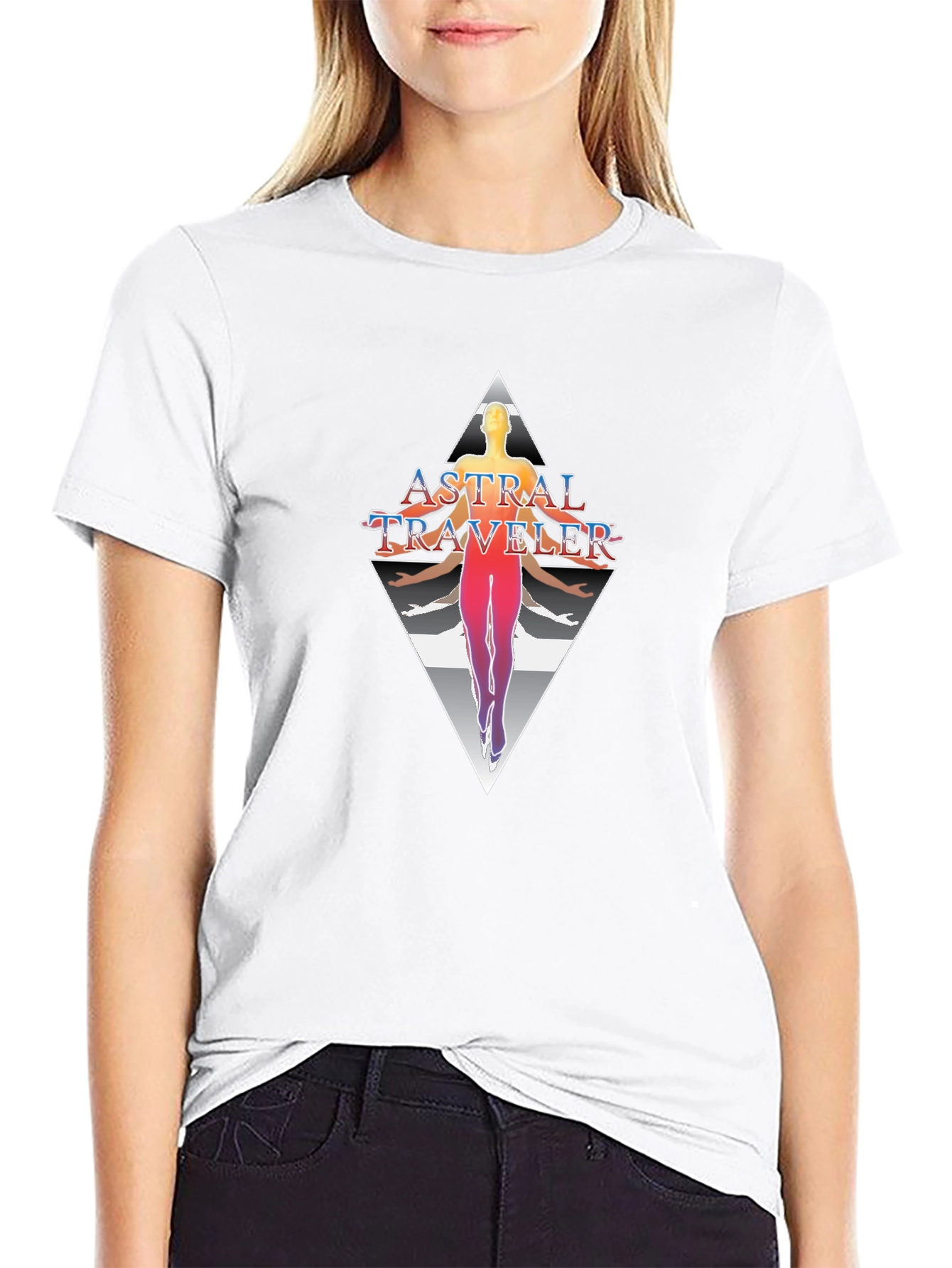 Astral Traveler Graphic T-Shirt - Black