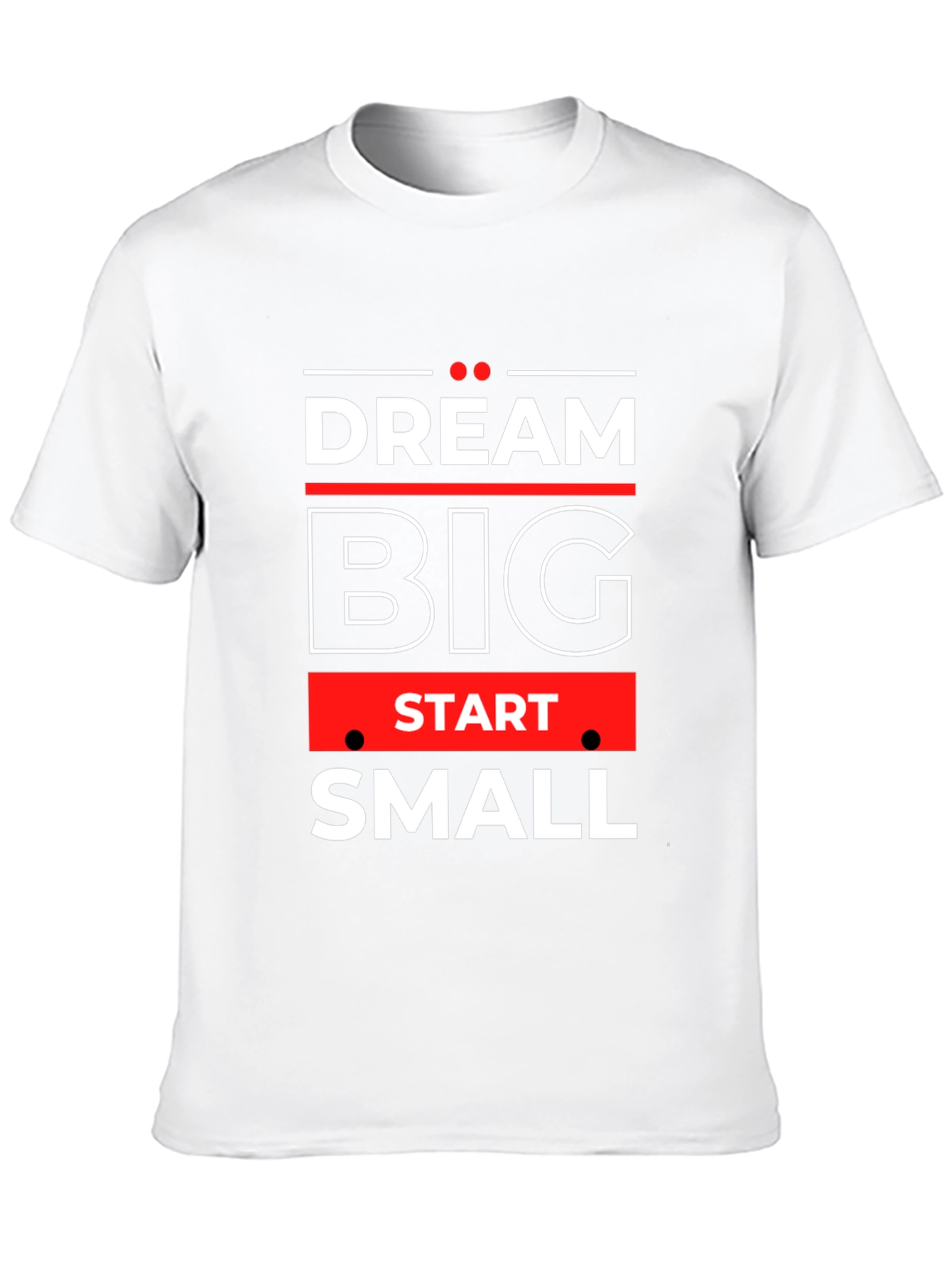 Dream Big Start Small Motivational Black T-Shirt