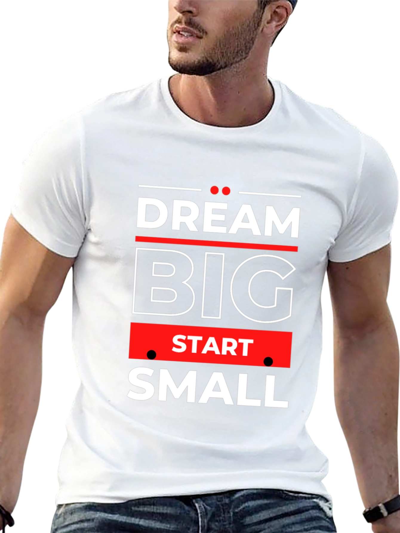 Dream Big Start Small Motivational Black T-Shirt