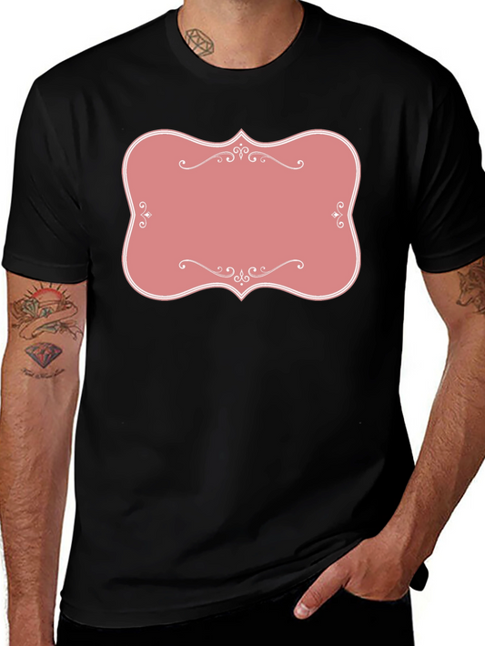 Black T-Shirt with Pink Label