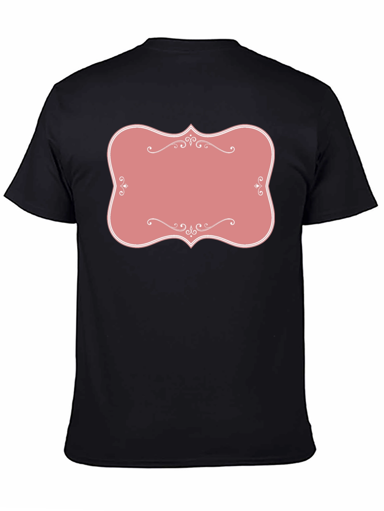 Black T-Shirt with Pink Label