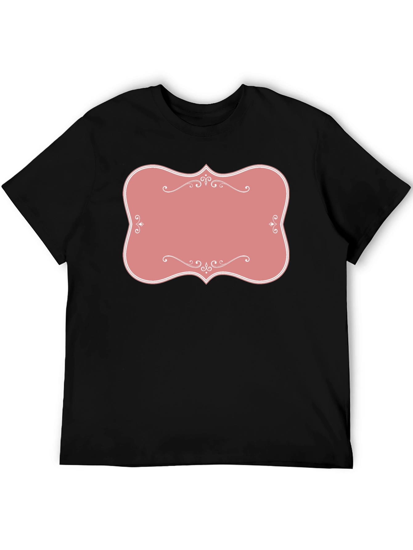 Black T-Shirt with Pink Label