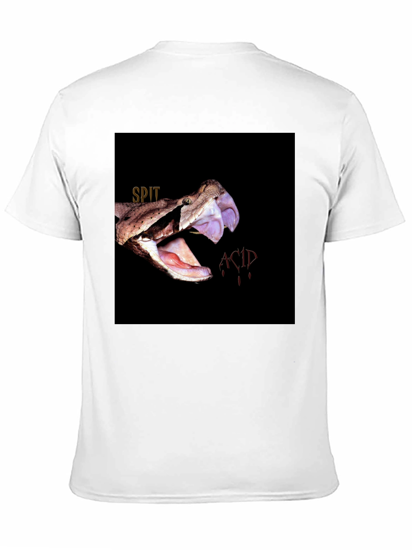 Spit Acid Snake Bite Graphic Tee - Black