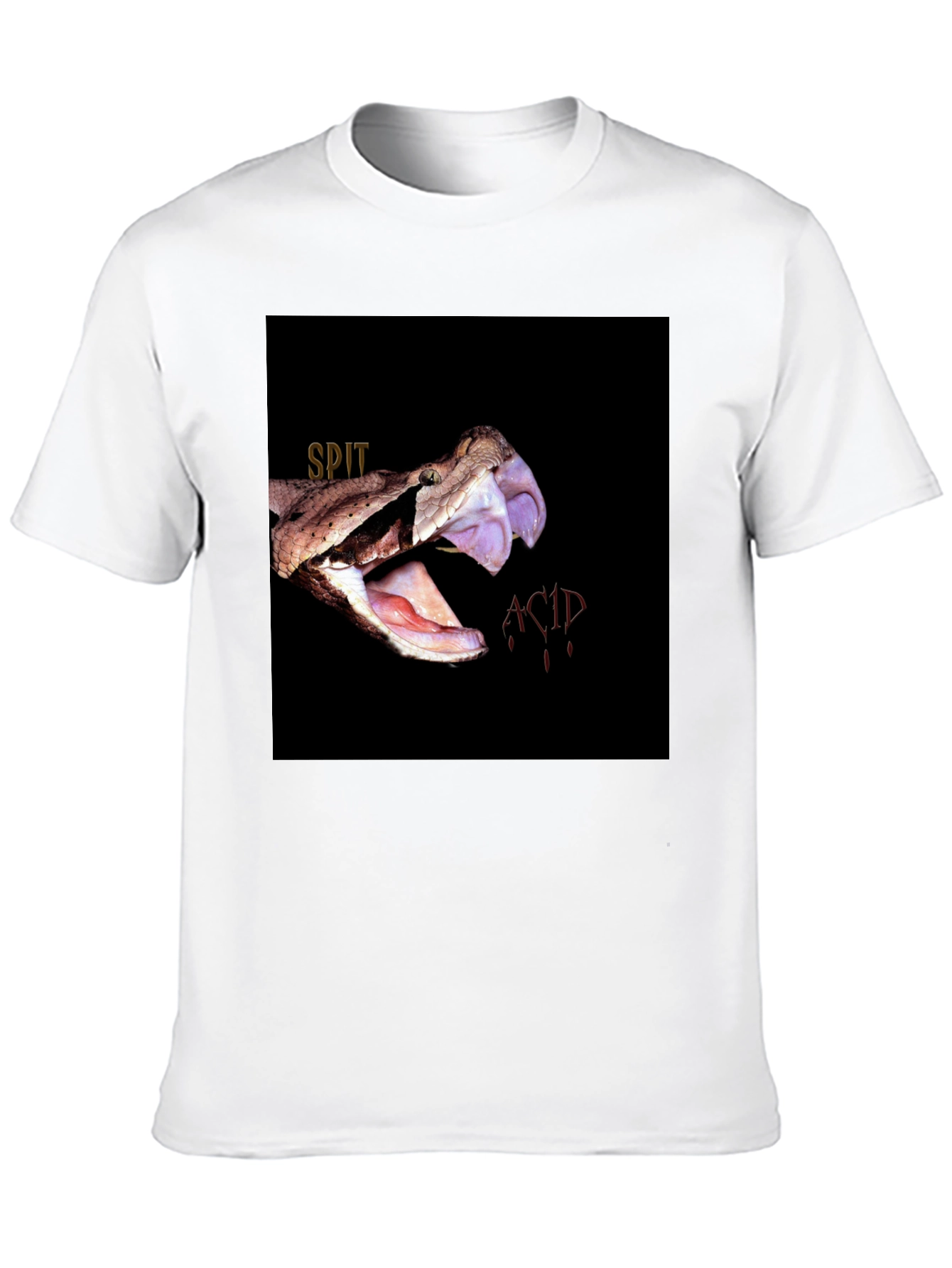 Spit Acid Snake Bite Graphic Tee - Black