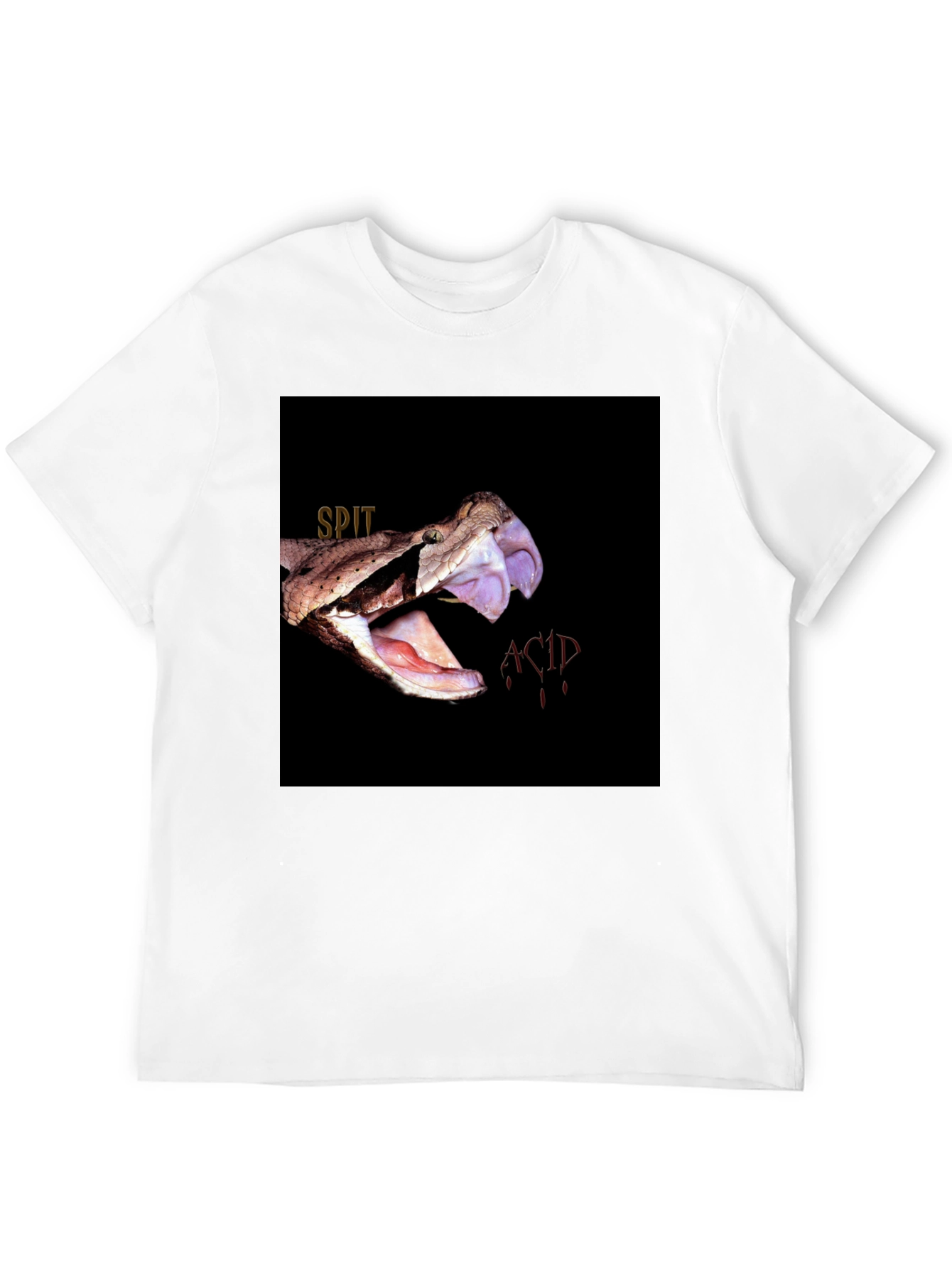 Spit Acid Snake Bite Graphic Tee - Black