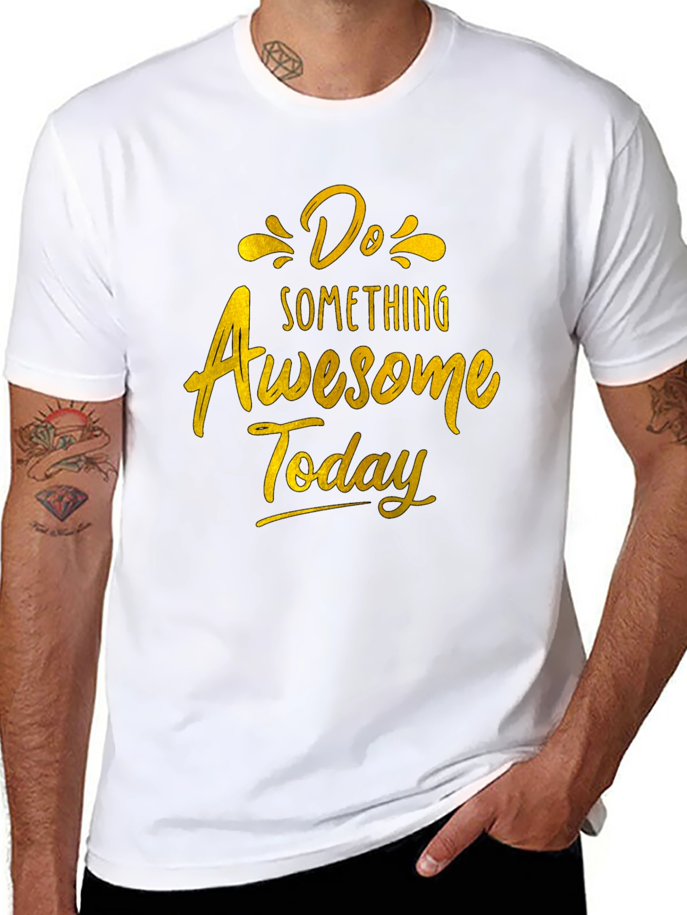 Do Something Awesome Today Black T-Shirt