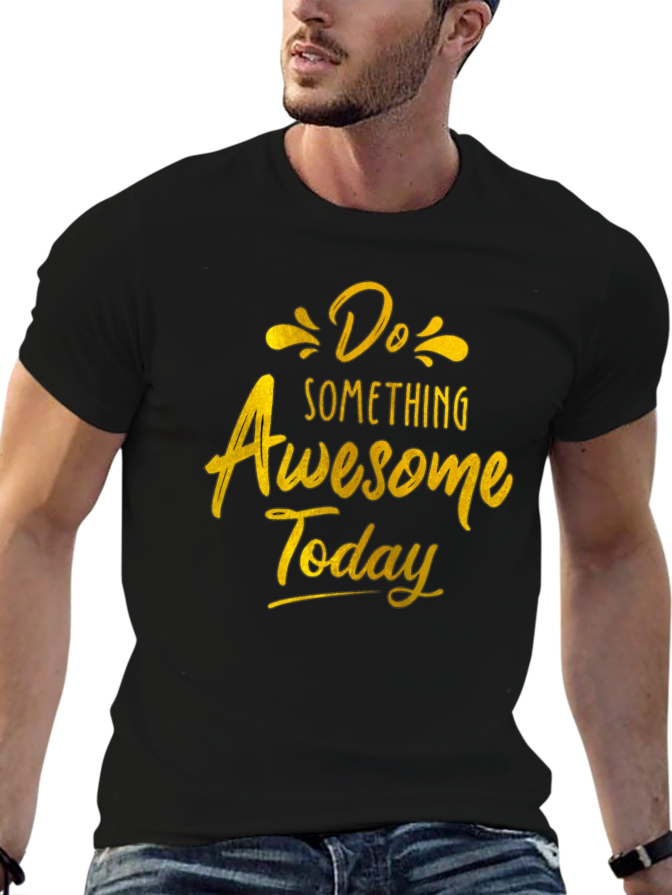 Do Something Awesome Today Black T-Shirt