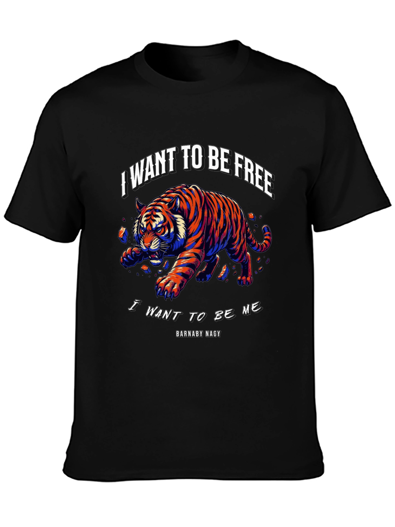 I Want to Be Free Tiger Graphic Tee