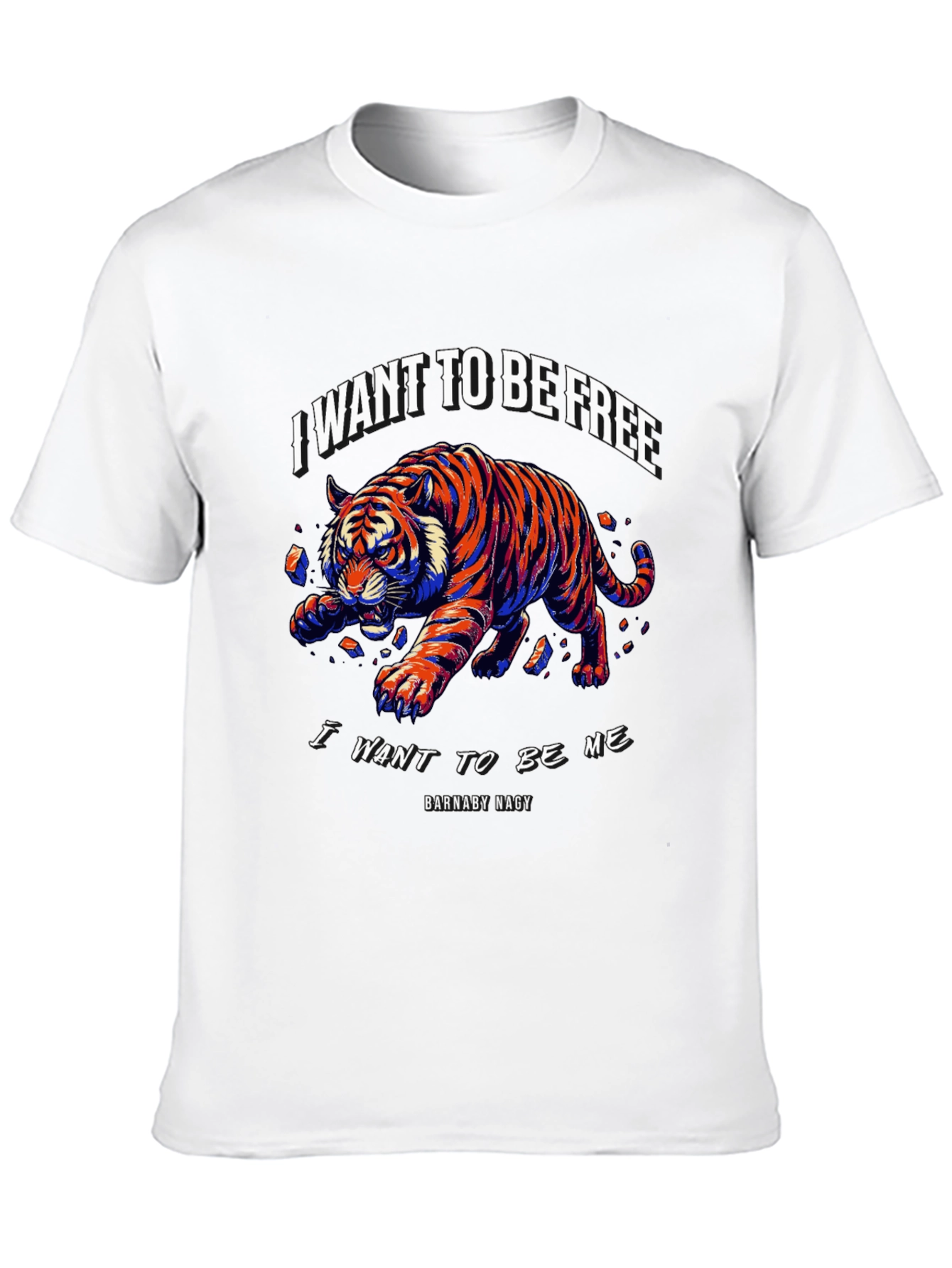 I Want to Be Free Tiger Graphic Tee