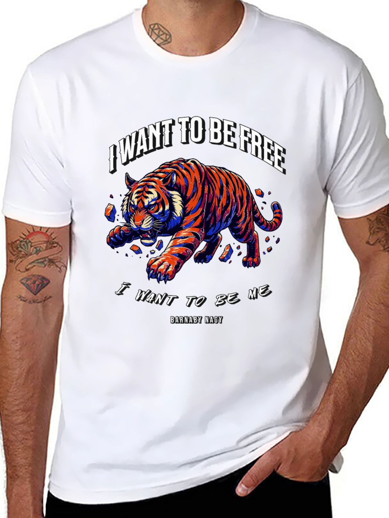 I Want to Be Free Tiger Graphic Tee