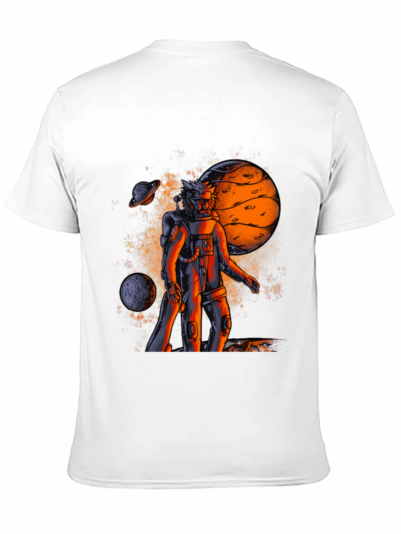 Astronaut Galaxy Graphic T-Shirt - Black