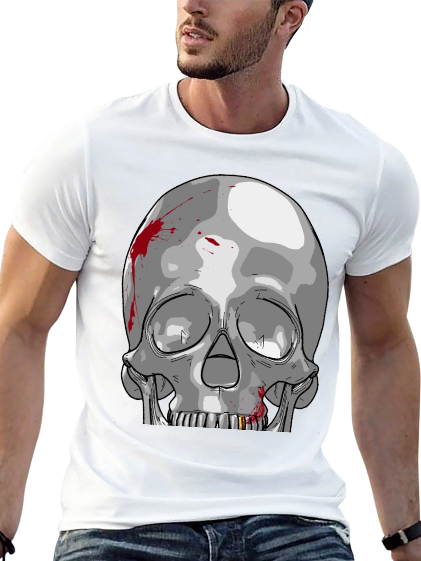 Skull Graphic Tee - Edgy Streetwear