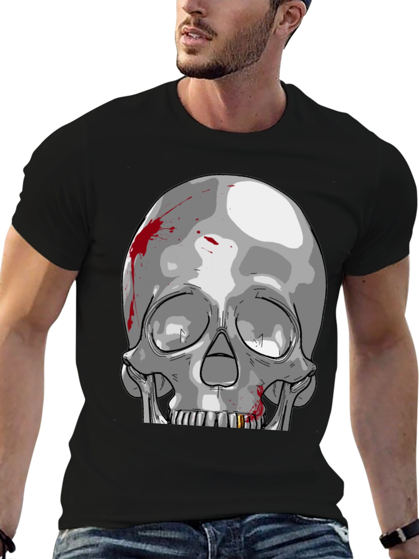 Skull Graphic Tee - Edgy Streetwear