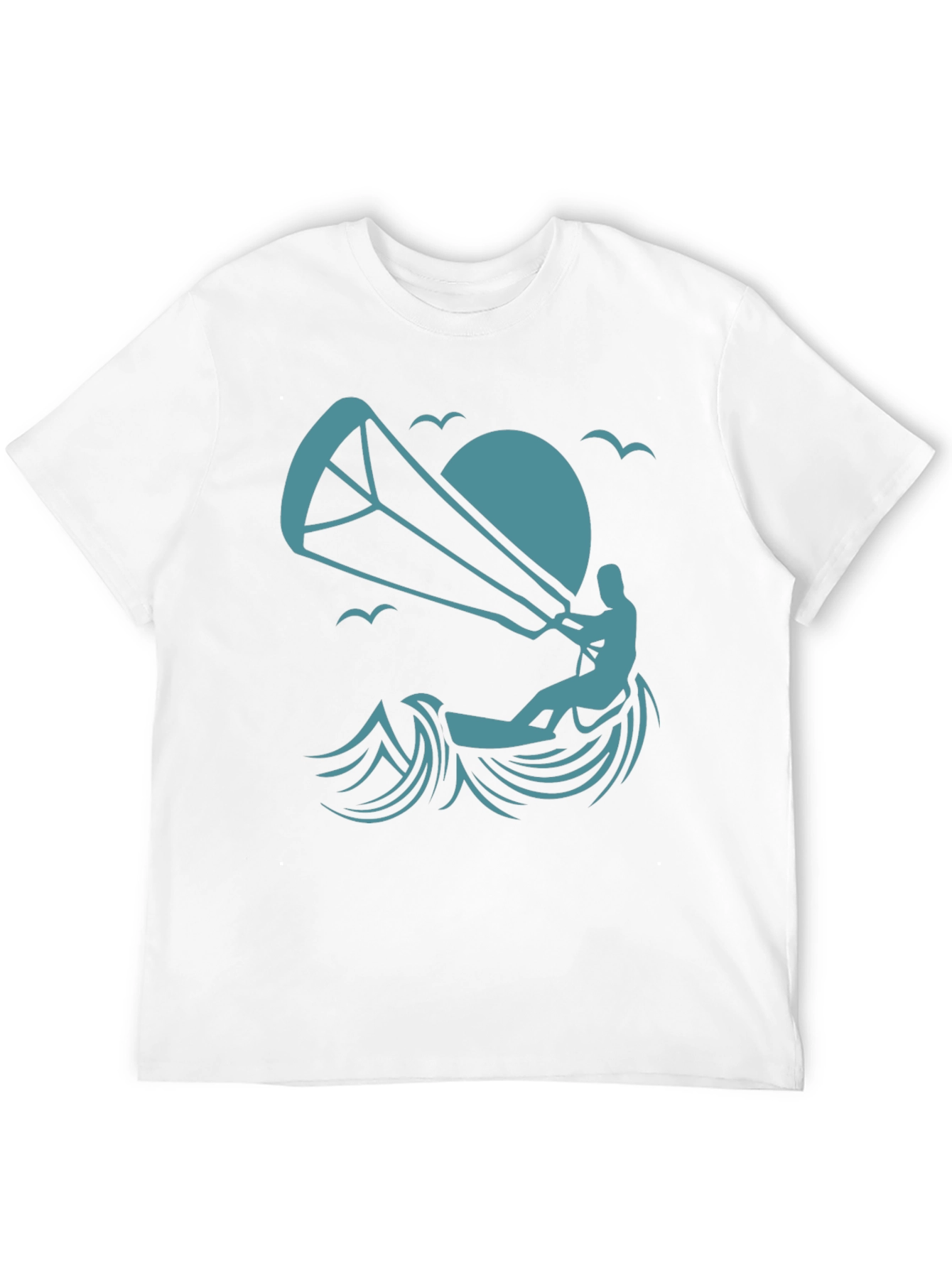 Kitesurfing Graphic Tee - Stylish Black T-Shirt