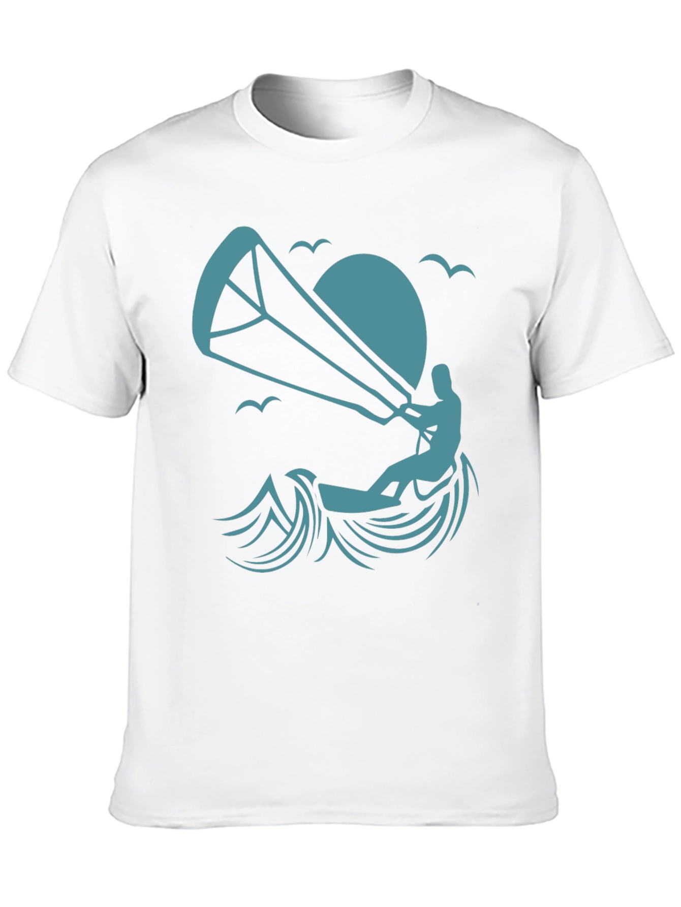 Kitesurfing Graphic Tee - Stylish Black T-Shirt