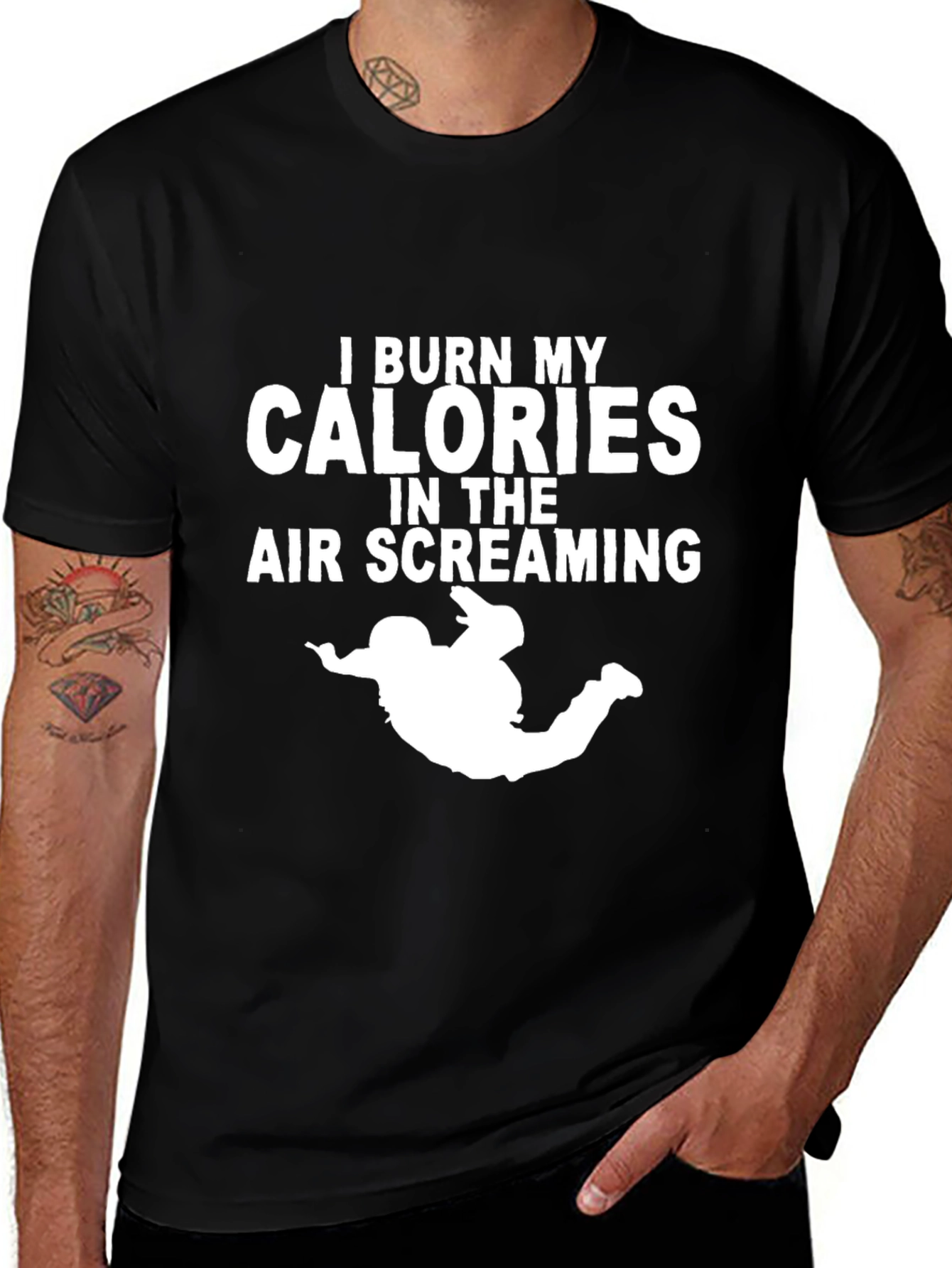I Burn My Calories Screaming Funny T-Shirt