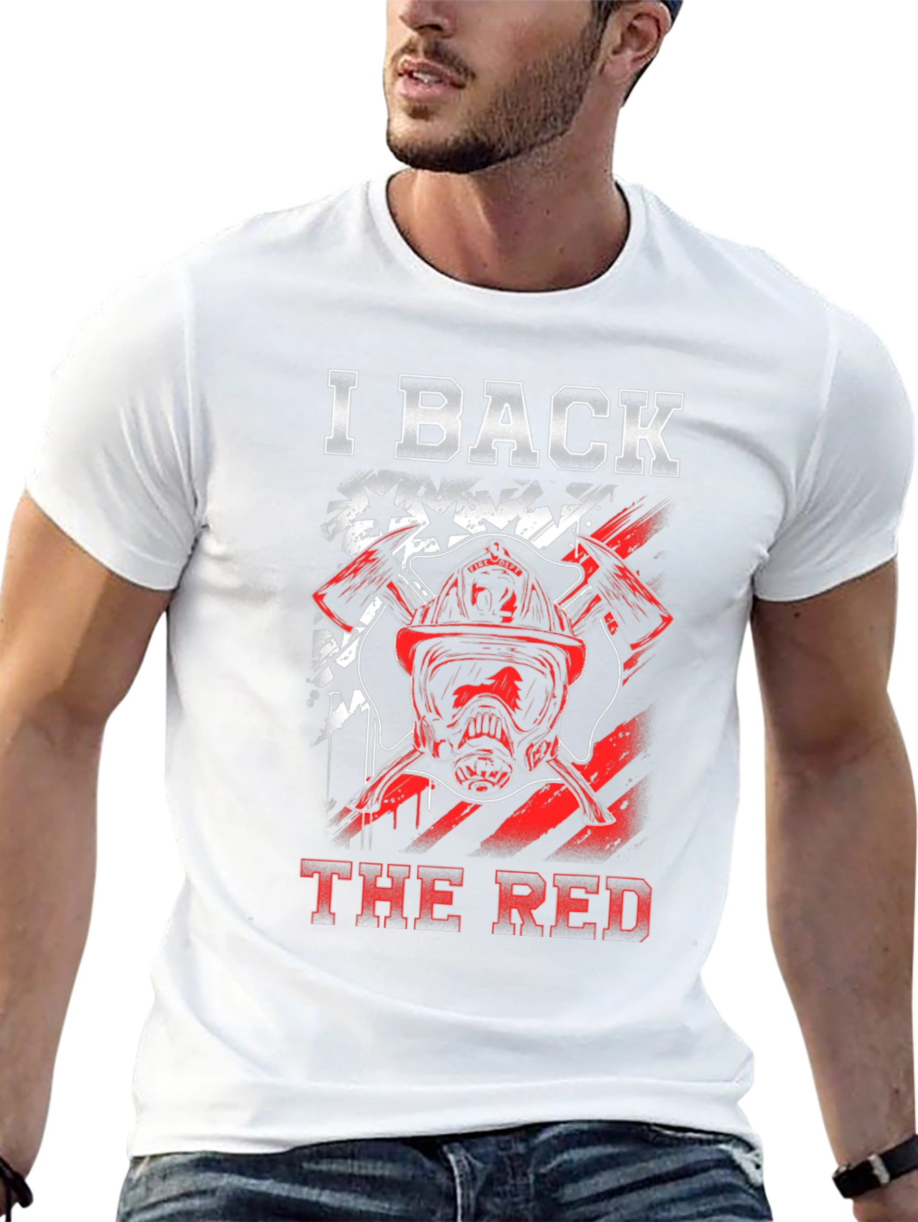 I Back The Red Firefighter T-Shirt