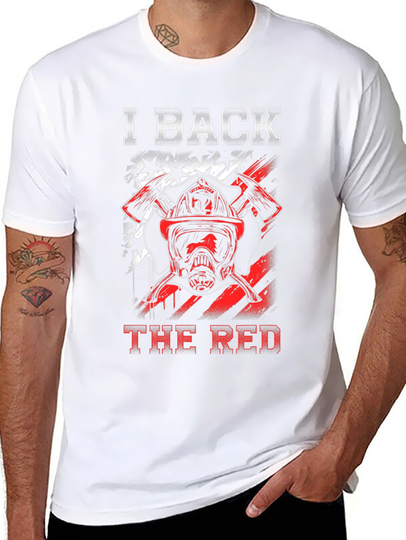 I Back The Red Firefighter T-Shirt