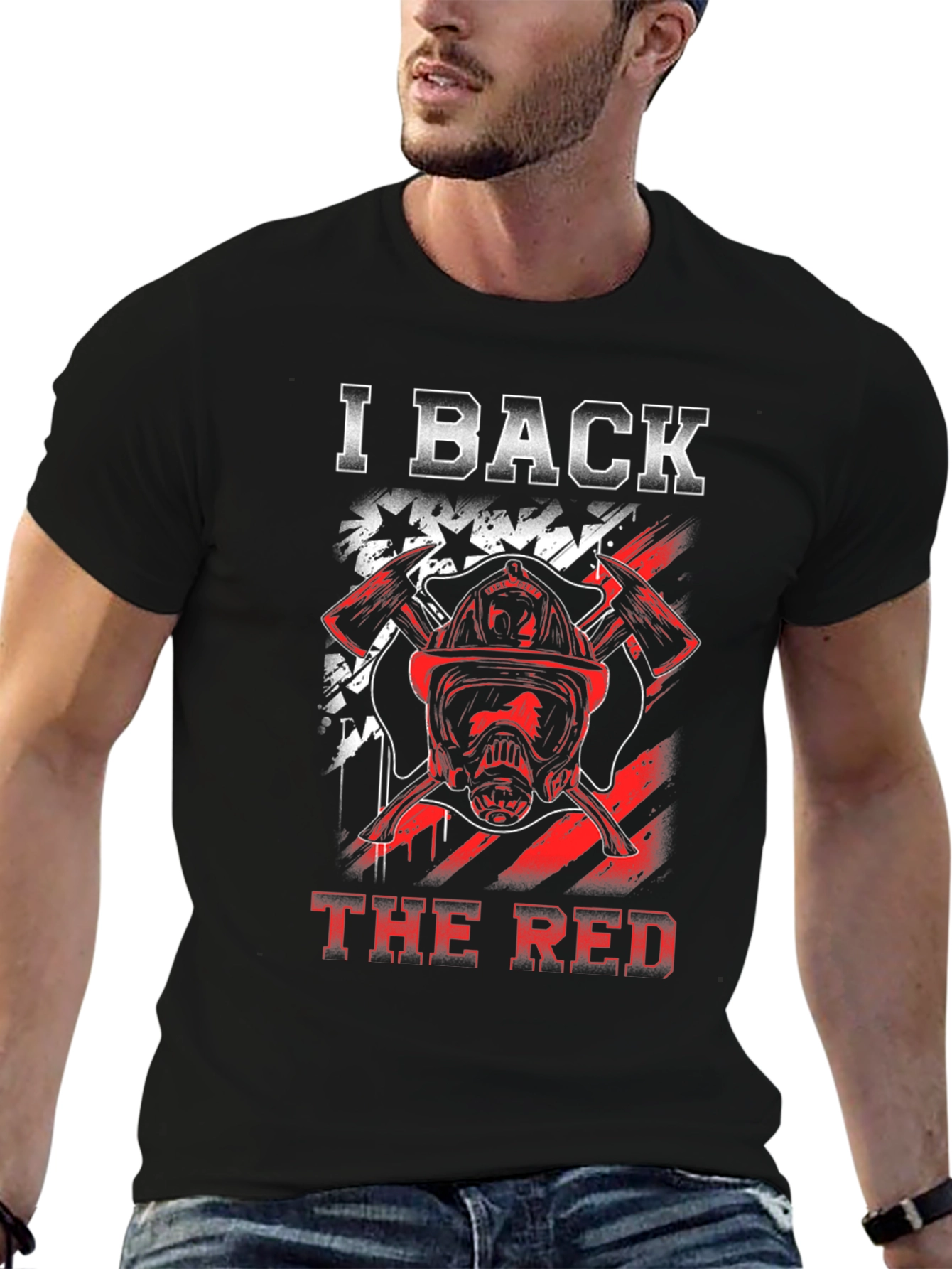 I Back The Red Firefighter T-Shirt